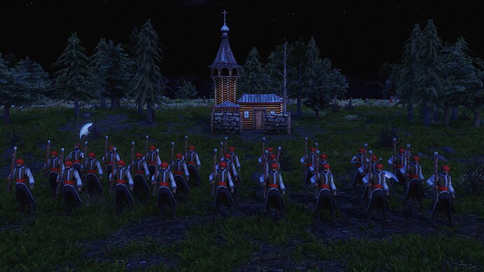 AoE III DE Russian Veteran Strelet during the night