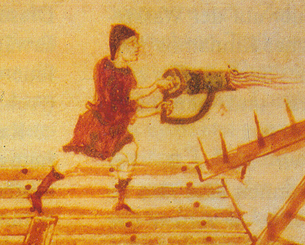 Hand-siphon_for_Greek_fire,medieval_illumination(detail)