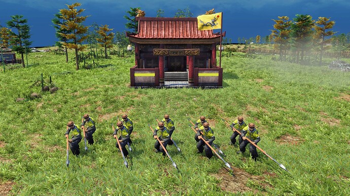 AoE III DE Chinese Qiang Pikeman during the day