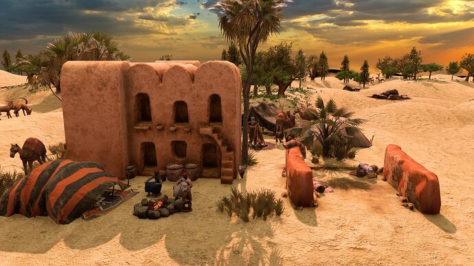 Berbers settlement in the morning