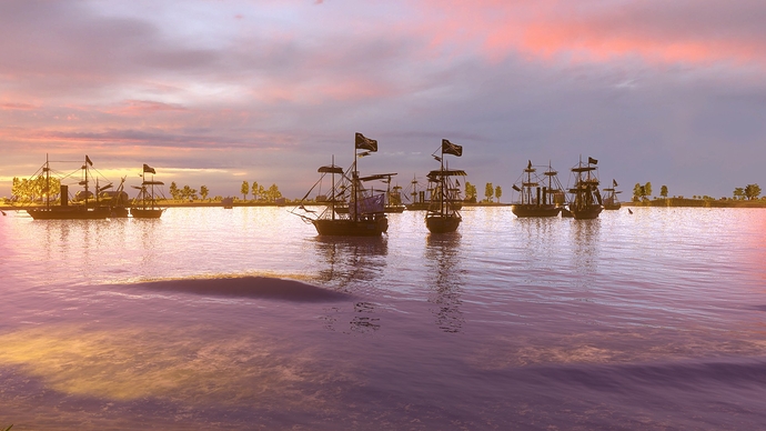 AoE III DE North Sea at sunset