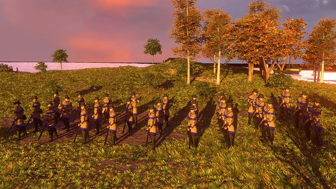 AoE III DE United States Veteran Sharpshooter at sunset
