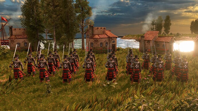 AoE III DE Maltese Guard Dignitaries Hospitaller at sunrise
