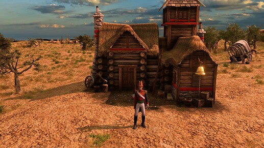 AoE III DE Default Mexicans General at sunrise