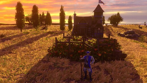 AoE III DE Default Portuguese Explorer at sunset