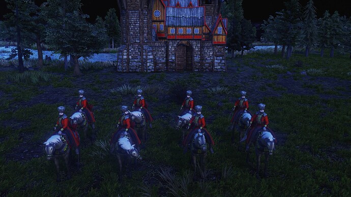 AoE III DE Russian Guard Cossack during the night