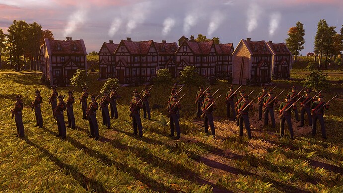 AoE III DE British Veteran Ranger at sunset