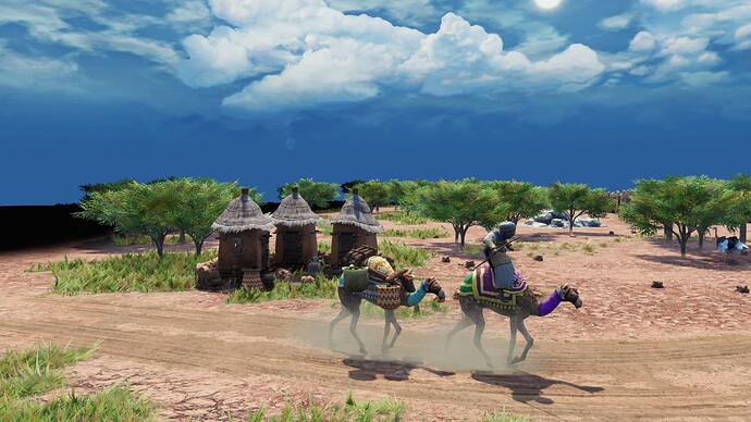 AoE III DE Caravan Trader during the day