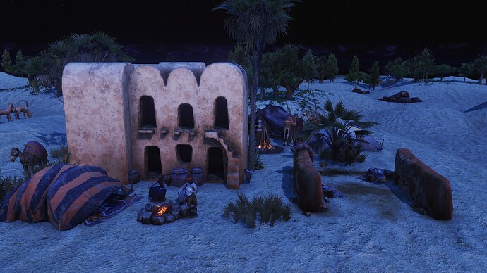 Berbers settlement at night