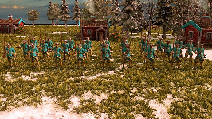 AoE III DE Swedes Veteran Carolean at sunrise