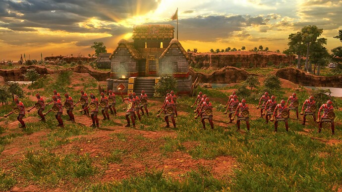 AoE III DE Inca Legendary Chimu Runner at sunrise