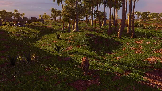 AoE III DE Aztecs Janey the pet Jaguar at sunset