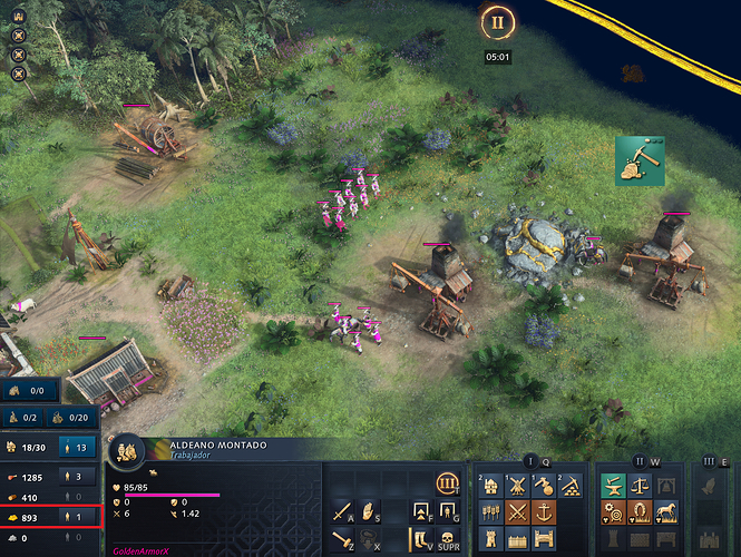 Mounted Villagers BUG picke 5 minutes