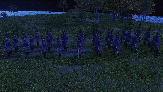 AoE III DE United States Guard Sharpshooter during the night