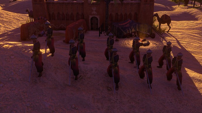 AoE III DE Berber Arquebusier at sunset
