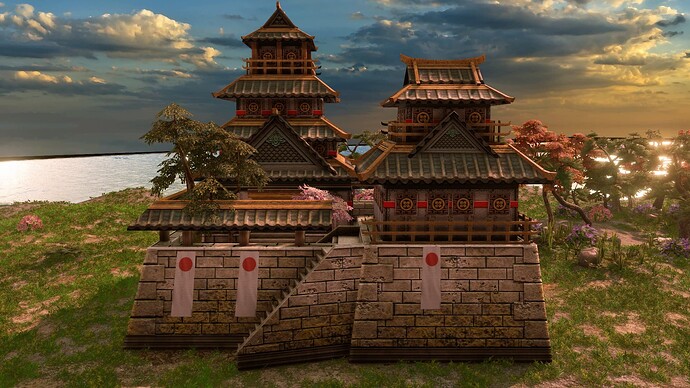 AoE III DE Shogunate at sunrise