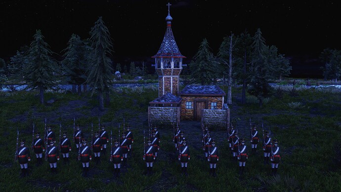 AoE III DE Russian Guard Rekrut during the night
