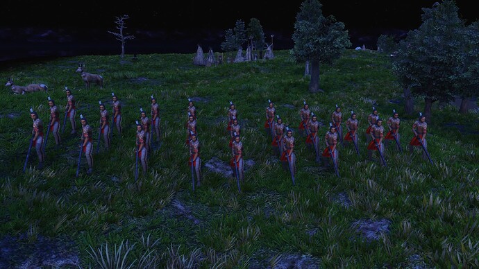 AoE III DE Lakota Elite Wakina Rifle during the night