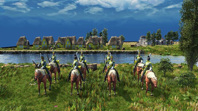 AoE III DE German Veteran Prinz Chevauleger during the day