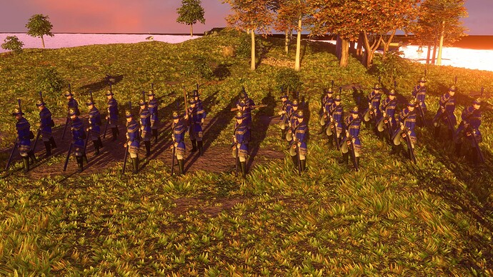 AoE III DE United States Guard Sharpshooter at sunset