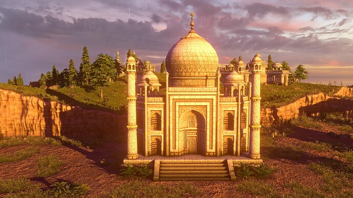AoE III DE Taj Mahal at sunset