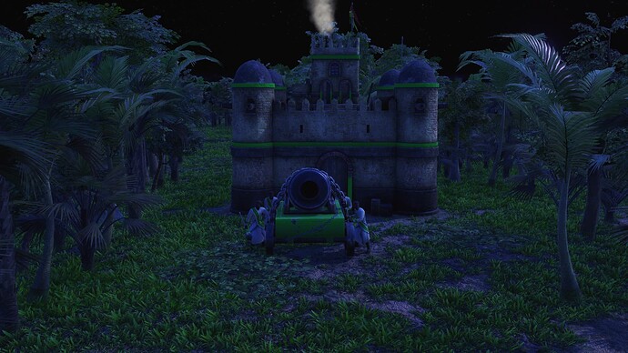 AoE III DE Ethiopians Sebastopol Mortar during the night