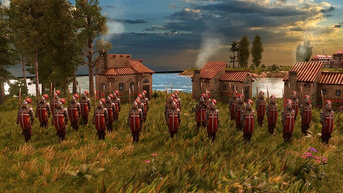 AoE III DE Maltese Guard Sentinel at sunrise