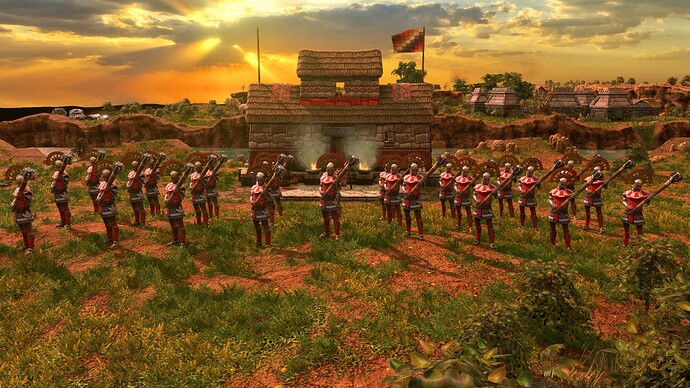 AoE III DE Inca Elite Maceman at sunrise