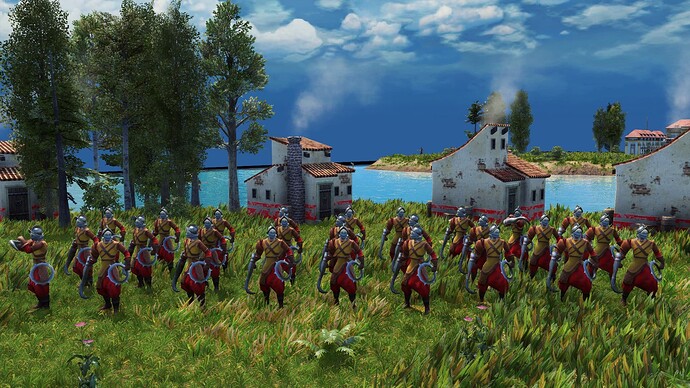AoE III Maltese Veteran Fire Thrower during the day