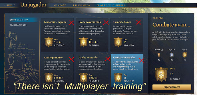 There isn´t Multiplayer training in the Art of War