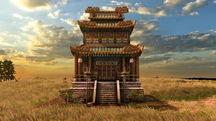 AoE III DE Confucian Academy at sunrise