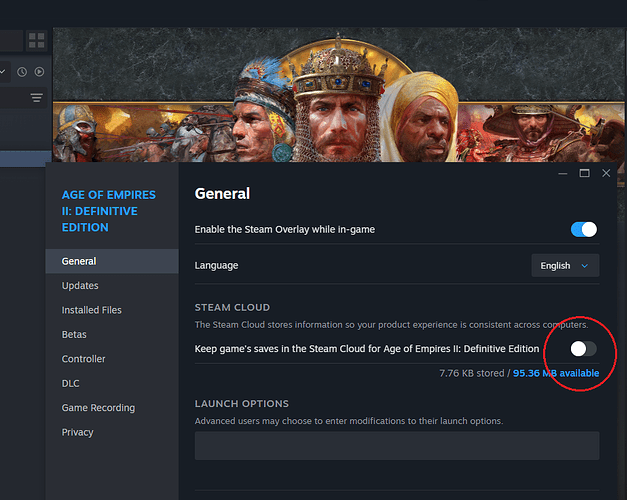 Steam Cloud Toggle