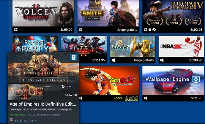 Los 100 mejores juegos del año, medidos por sus ingresos brutos