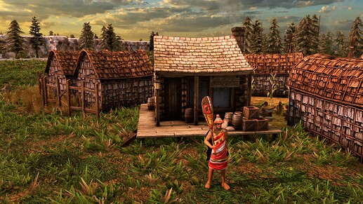 AoE III DE Nootka War Chief at sunrise