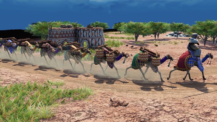 AoE III DE Caravan  Guide during the day