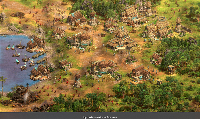 AoE II DE The Last Chieftains - Tupi raiders attack a Muisca town.