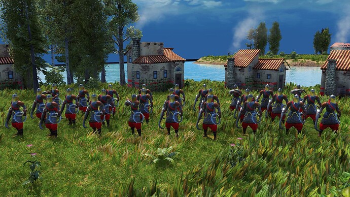 AoE III Maltese Guard Fire Thrower during the day