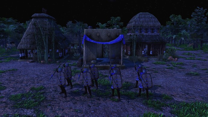 AoE III DE Yoruba Oyo Legionary during the night