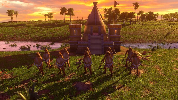 AoE III DE Aztecs Jaguar Prowl Knight at sunset