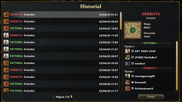 Useless Historial without any useful stats