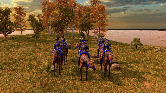 AoE III DE United States Imperial Carbine Cavalry at sunrise