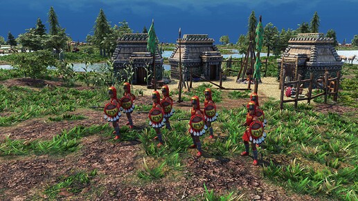 AoE III DE Aztec Eagle Warrior natives during the day