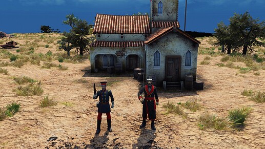 AoE III DE Revolutionary General and Padre during the day