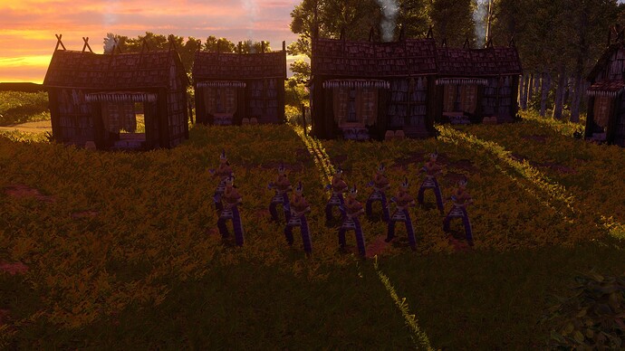 AoE III DE Haudenosaunee Champion Tomahawk at sunset