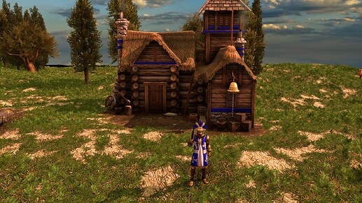 AoE III DE Default Maltese Grand Master at sunrise