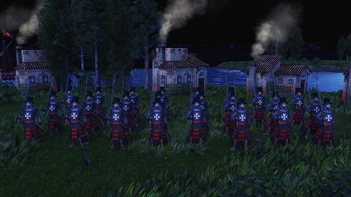 AoE III DE Maltese Guard Dignitaries Hospitaller during the night