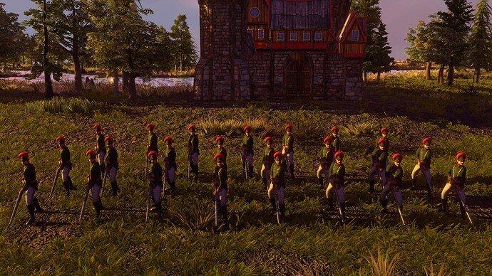 AoE III DE Russian Counter Jaeger at sunset