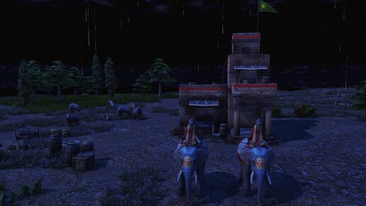 AoE III DE Default Indians Monk during the night