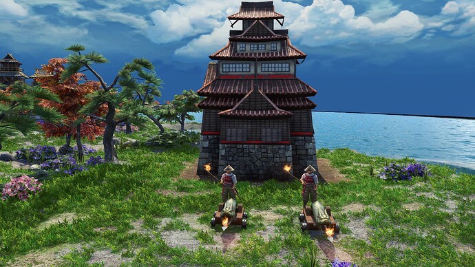 AoE III DE Japanese Honored Flaming Arrow during the day