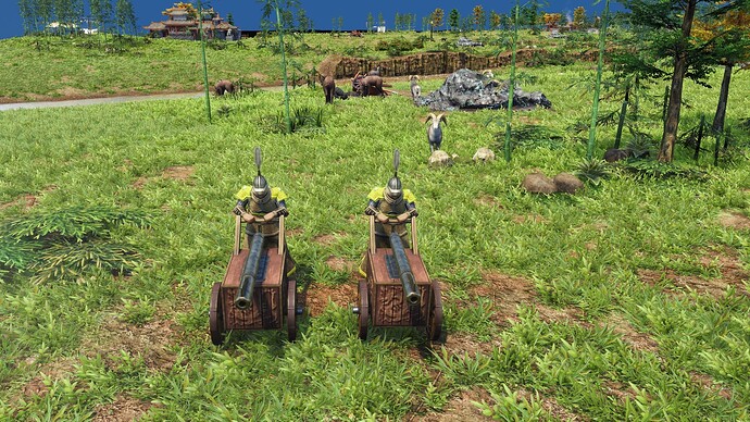 AoE III DE Chinese Flame Thrower during the day